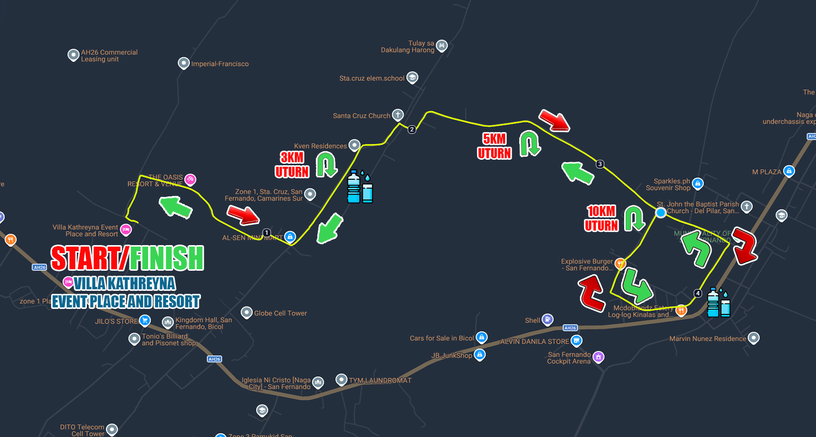 Villa Kathreyna Run Route Map